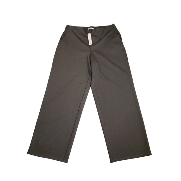 Nic & Zoe Drapey Ponte Wide Leg Ankle Pant In Briar New With Tags Women's Size M - Picture 1 of 14